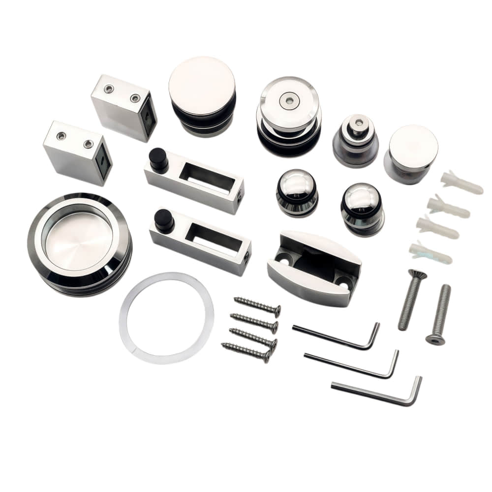 Frameless Sliding Shower Door Hardware Kit - A01