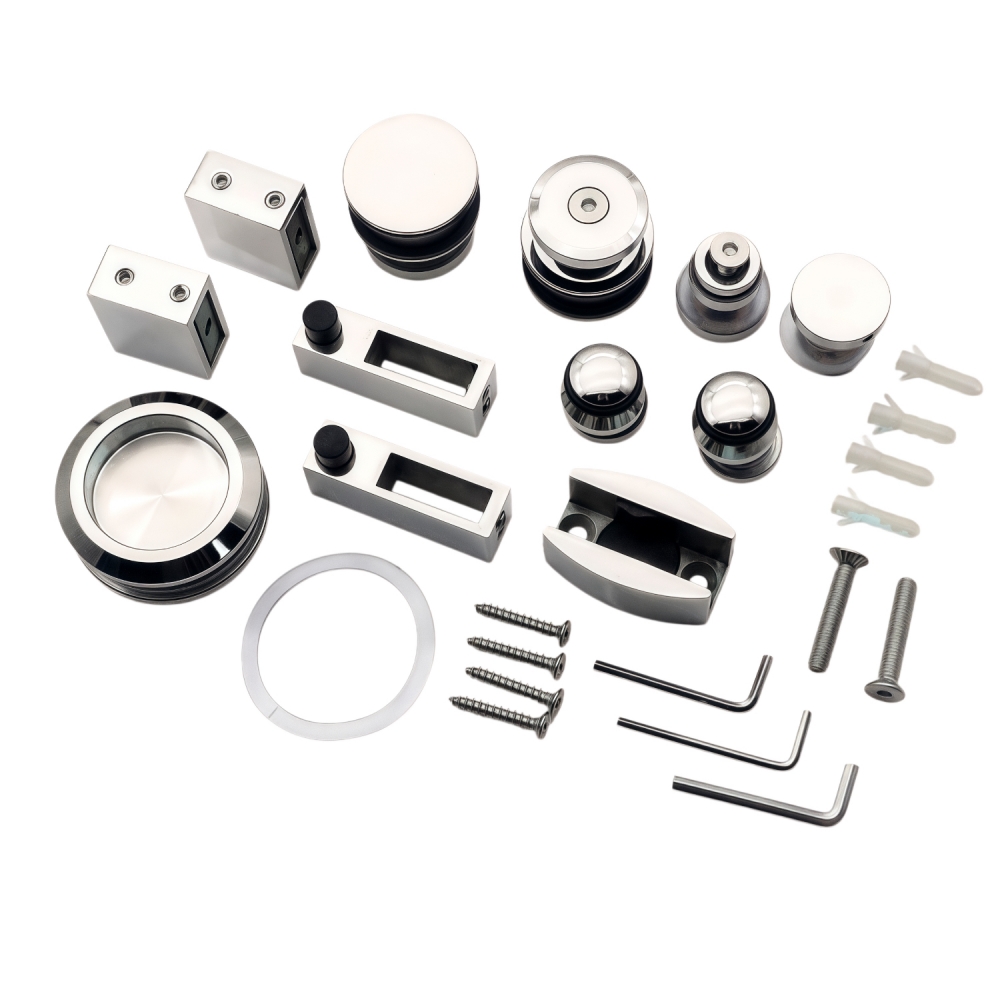 Frameless Sliding Shower Door Hardware Kit - A01