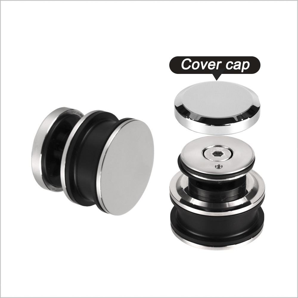 Frameless sliding shower door hardware kit detail Frameless sliding shower door hardware kit detail