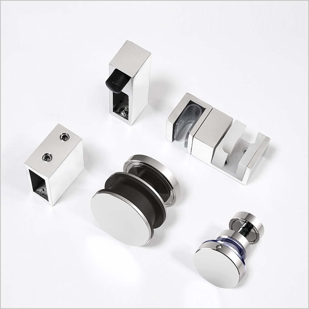 Frameless Sliding Shower Door Hardware Kit – Square Tube - A03