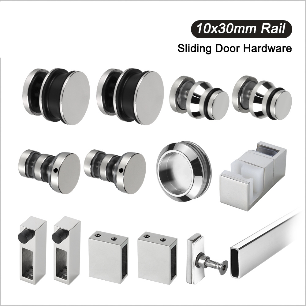 Frameless sliding shower door hardware kit Frameless sliding shower door hardware kit