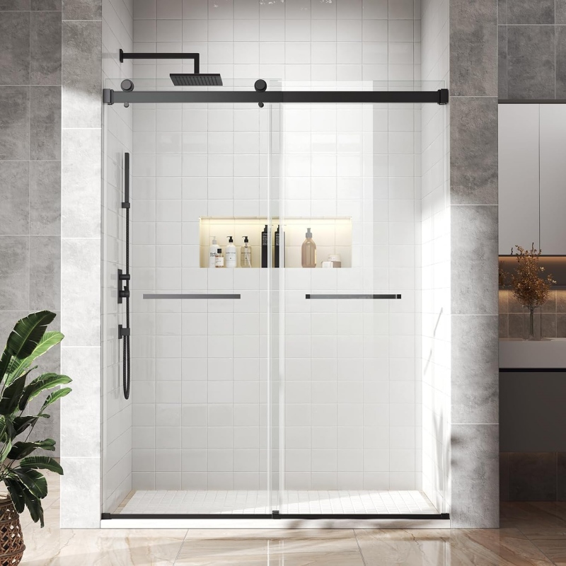 Sliding shower door hardware installation for square tube Sliding shower door hardware installation for square tube