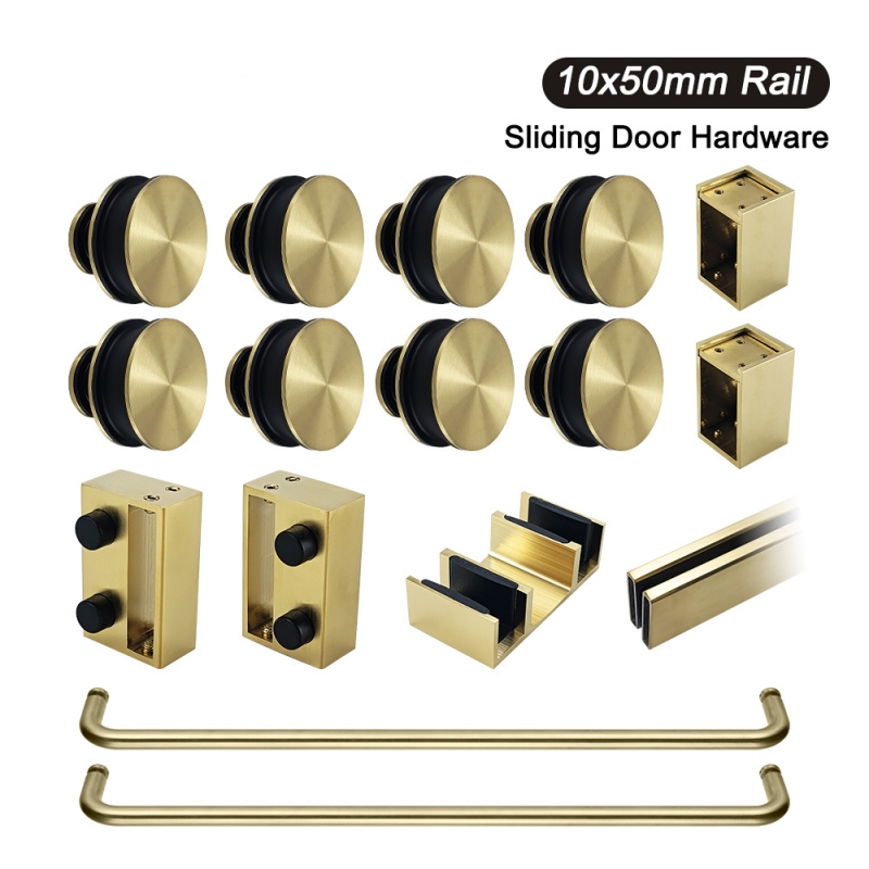 Frameless Sliding Shower Door Hardware Kit – Square Tube - A08