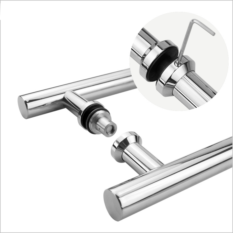 304 Stainless Steel Back-to-Back Glass Door Pull Handle details