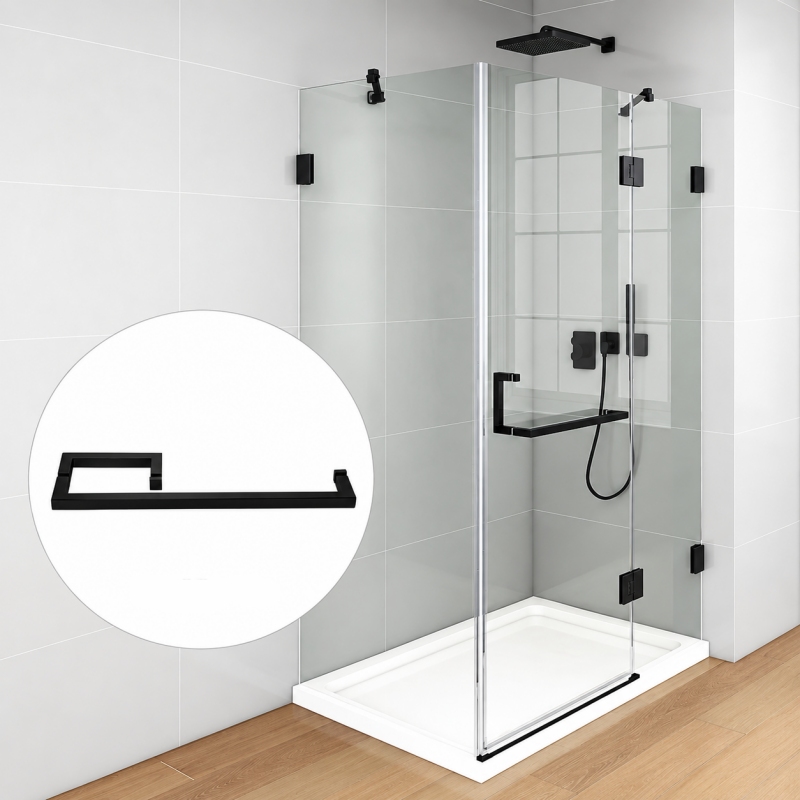 304 Stainless Steel L-Shaped Glass Shower Door Handle – B04