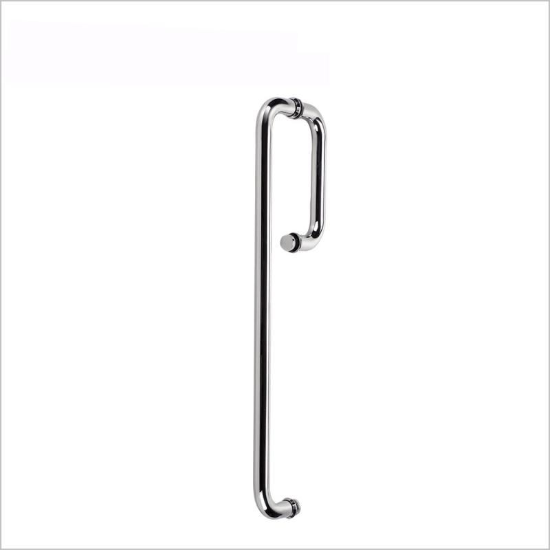 304 Stainless Steel L-shaped Glass Door Pull Handle Polished - B05