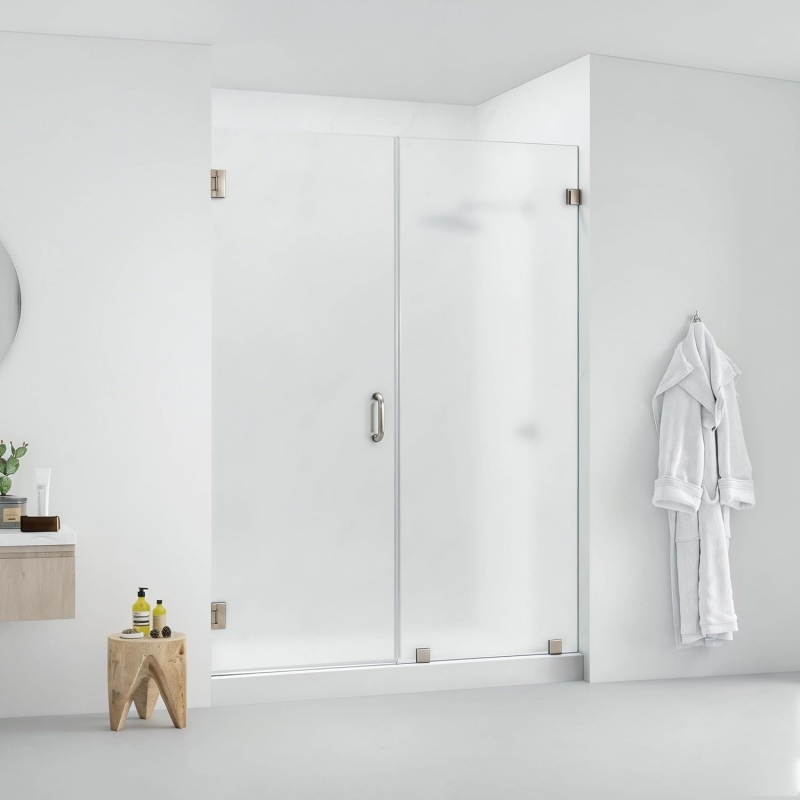 90° Glass-to-Wall Shower Door Hinge application 90° Glass-to-Wall Shower Door Hinge application