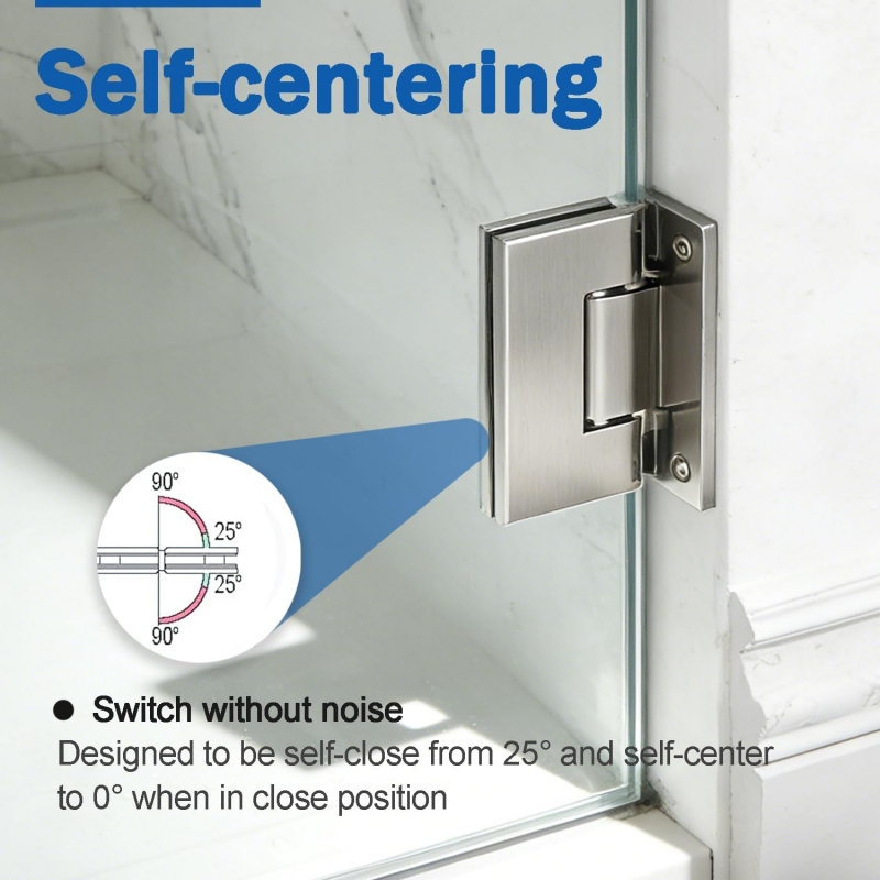 90° Glass-to-Wall Shower Door Hinge installation 90° Glass-to-Wall Shower Door Hinge installation