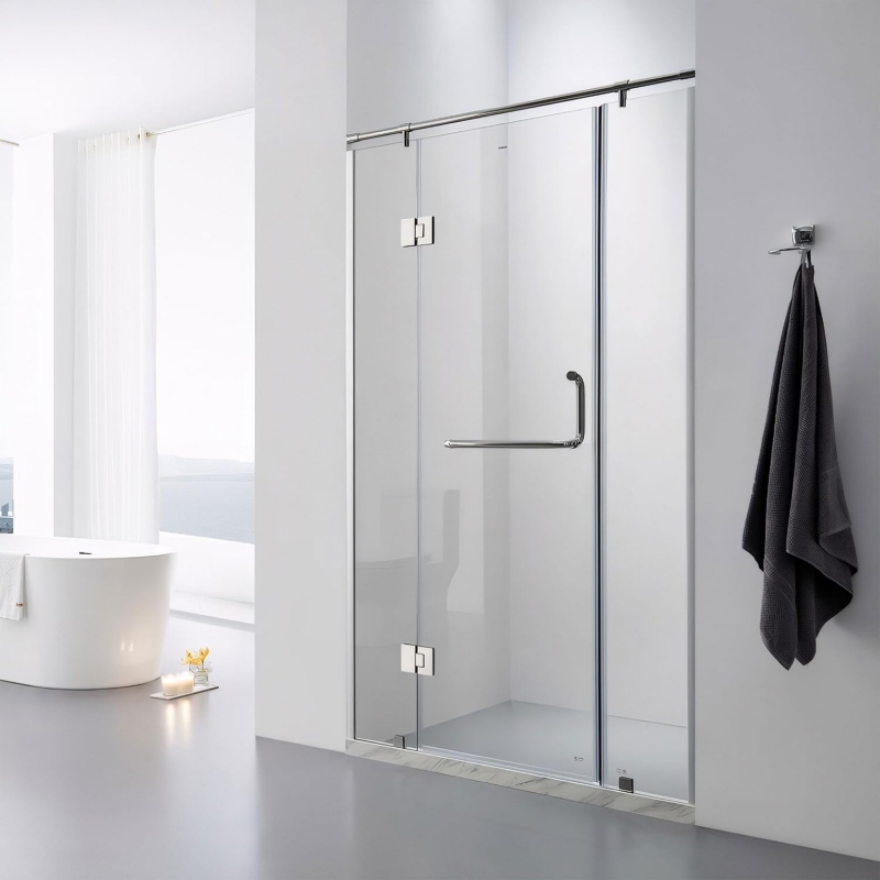 180° Glass-to-Glass Shower Door Hinge application 180° Glass-to-Glass Shower Door Hinge application