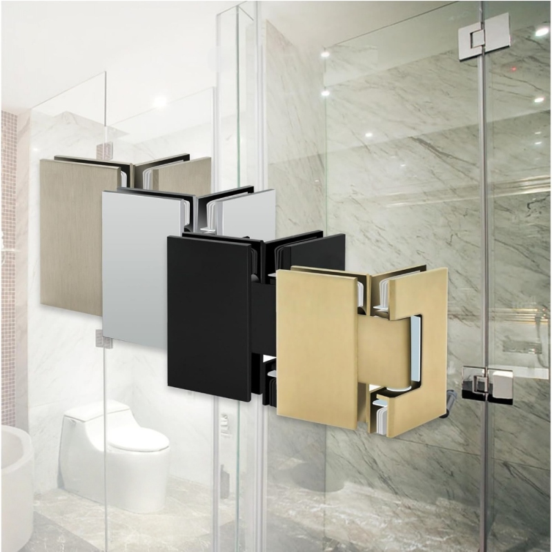 180° Glass-to-Glass Shower Door Hinge finishes 180° Glass-to-Glass Shower Door Hinge finishes